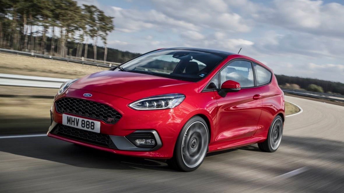 best sports cars under 30k 2019 Ford Fiesta ST red front 3/4